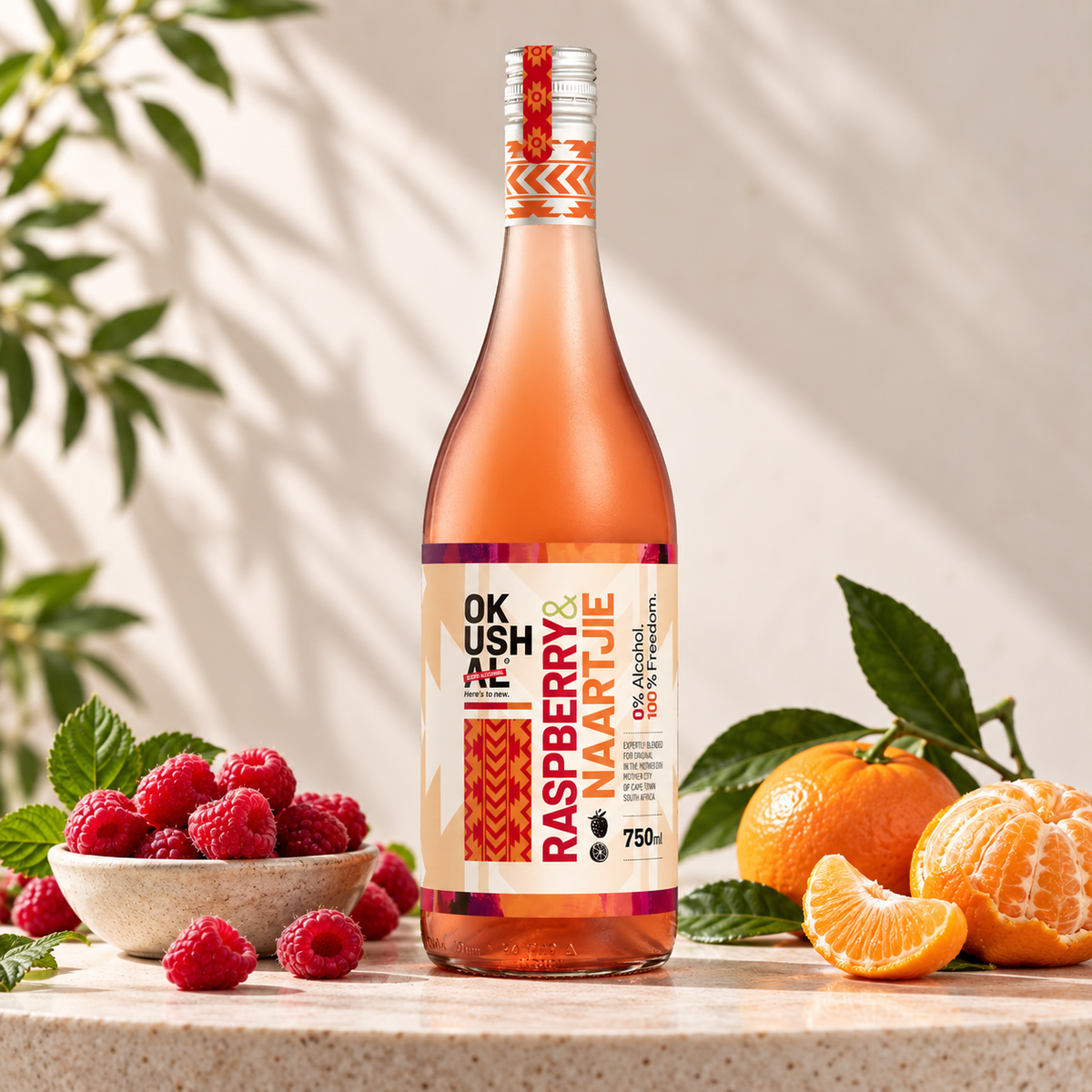 Okushal: Raspberry & Naartjie 750ml Bottle