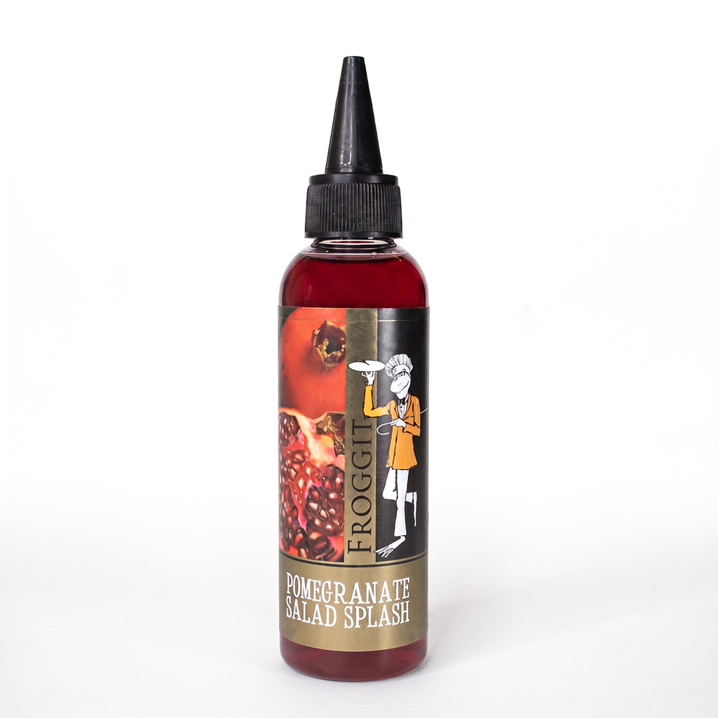 Downtown Deli pomegranate salad dressing in a 125ml squeeze bottle with pointed nozzle